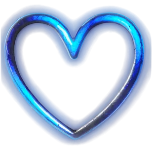 Blue Glow Heart Png Adq PNG Image