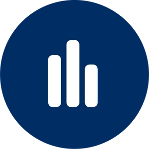 Blue Graph Icon PNG Image