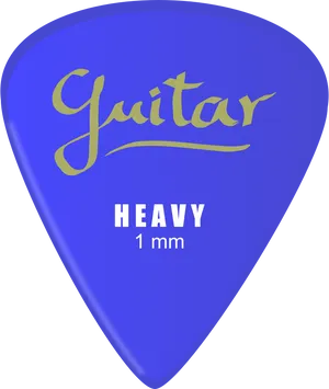 Blue Guitar Pick Heavy1mm PNG Image