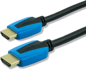 Blue H D M I Cable Connectors PNG Image