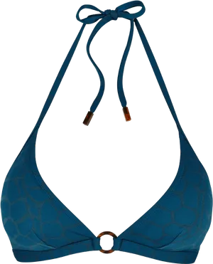 Blue Halterneck Bikini Top PNG Image