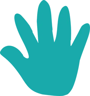 Blue Hand Clipart Graphic PNG Image