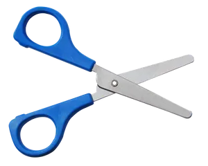 Blue Handled Scissors Open PNG Image