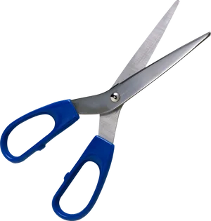 Blue Handled Scissors Open PNG Image