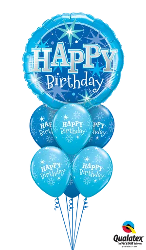 Blue_ Happy_ Birthday_ Balloons PNG Image