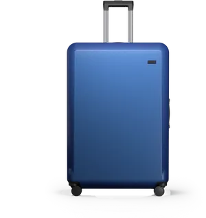 Blue Hardshell Suitcase Standing PNG Image