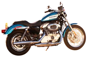 Blue Harley Davidson Motorcycle PNG Image