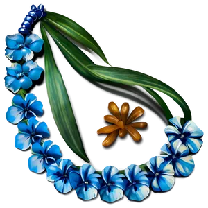 Blue Hawaiian Lei Png Nrt PNG Image