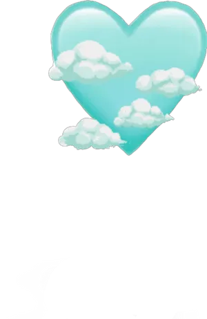 Blue Heart Clouds Emoji PNG Image