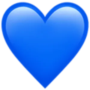 Blue Heart Emoji PNG Image