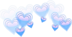 Blue Heart Emoji Fade Effect PNG Image