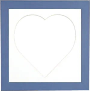 Blue Heart Frame PNG Image