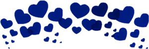 Blue Heart Pattern Background PNG Image