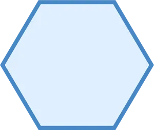 Blue Hexagon Shape PNG Image