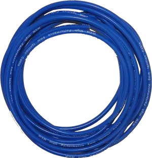 Blue High Performance Ignition Cable Coil PNG Image