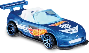 Blue Hot Wheels Nitro Speeder PNG Image