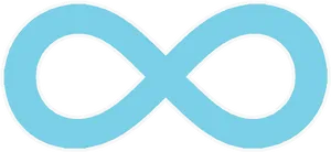 Blue Infinity Symbol Graphic PNG Image