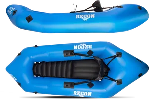 Blue Inflatable Raft Recon Model PNG Image