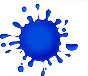 Blue Ink Splatter Graphic PNG Image