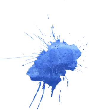 Blue Ink Splatter Texture PNG Image