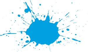 Blue_ Ink_ Splatter_ Vector_ Graphic PNG Image