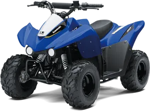 Blue Kawasaki A T V Isolated PNG Image