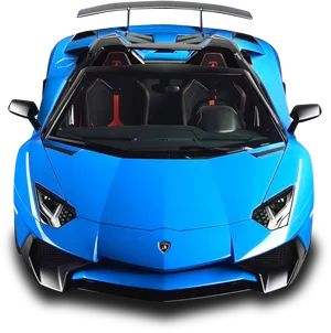 Blue Lamborghini Aventador S V J Cutout PNG Image