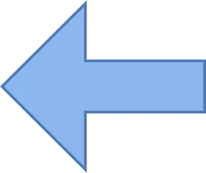 Blue Left Arrow Graphic PNG Image