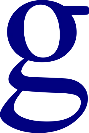 Blue Letter G Graphic PNG Image