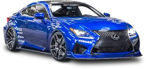 Blue Lexus R C F Sport Coupe Modified PNG Image