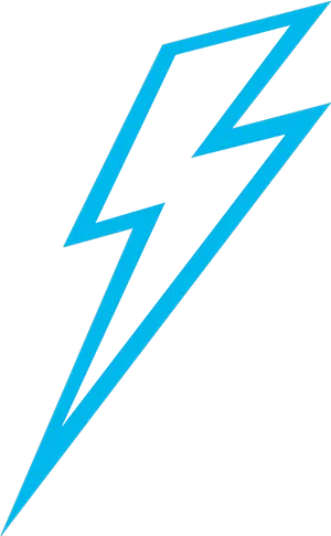 Blue Lightning Bolt Graphic PNG Image