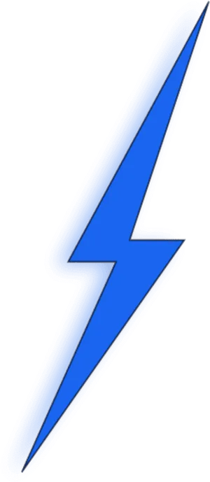 Blue Lightning Bolt Graphic PNG