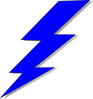 Blue Lightning Bolt Graphic PNG Image