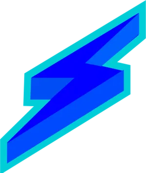 Blue Lightning Bolt Graphic PNG Image