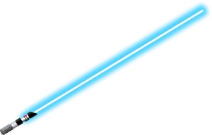 Blue Lightsaber Illustration PNG Image