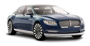 Blue Lincoln Luxury Sedan2023 PNG Image