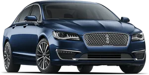 Blue Lincoln Sedan Exterior PNG Image