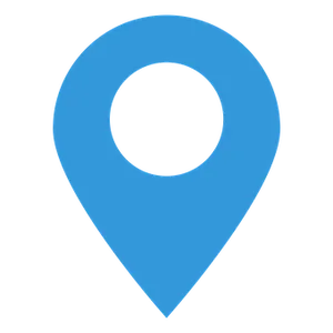 Blue Location Pin Icon PNG Image