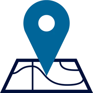 Blue Map Pin Icon PNG Image