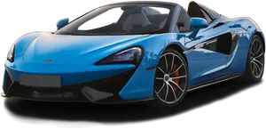 Blue Mc Laren Sports Car Isolated PNG Image