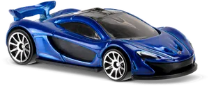 Blue Mc Laren Supercar Model PNG Image