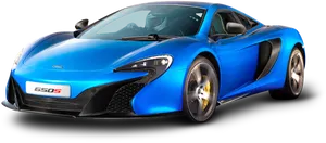 Blue Mc Laren650 S Supercar PNG Image