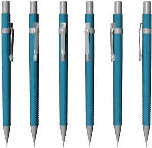 Blue Mechanical Pencils Set PNG Image