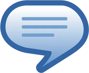 Blue Message Bubble Icon PNG Image