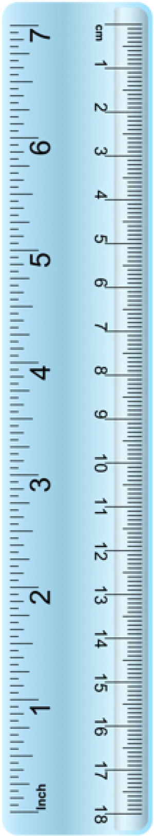 Blue Metric Ruler PNG Image