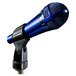 Blue Microphone On Stand Png Qbe PNG Image