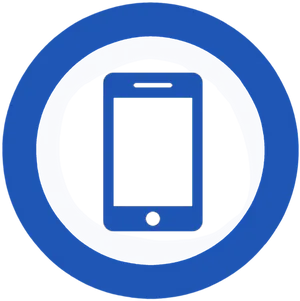 Blue Mobile Phone Icon PNG Image