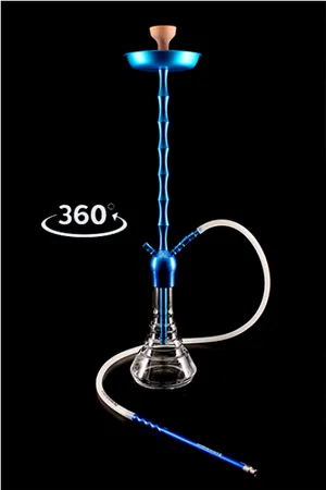 Blue Modern Hookah360 Degree View PNG Image