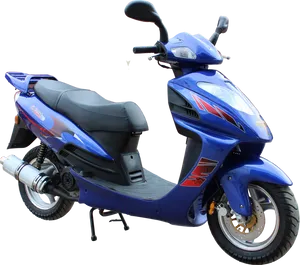 Blue Motor Scooter Isolated PNG Image