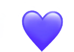 Blue Neon Heart Black Background PNG Image